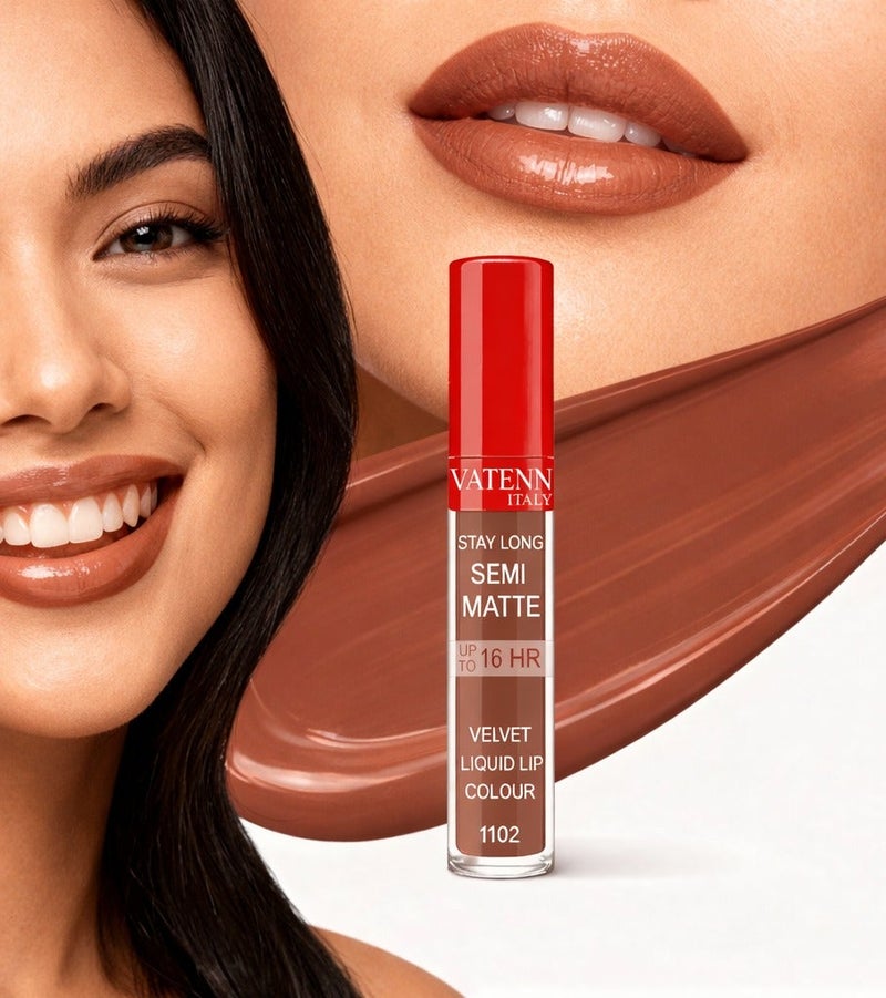 فاتن إيطاليا Stay Long Velvet Liquid lip color 1102 - Image 2